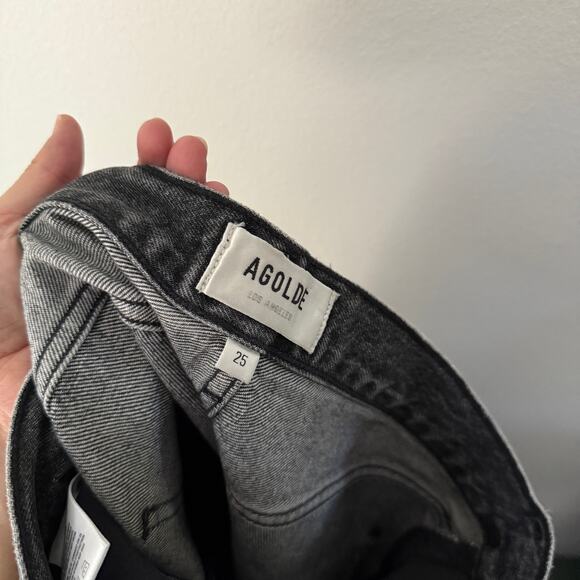 Agolde 90’s Mid Rise Loose Jeans Distressed Sz 25 - Picture 6 of 6